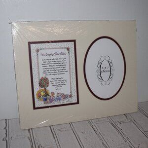 🕊️ Baptism Keepsake Frame · 5x7 · Cream & Red Boutique Vintage · Brand New ·